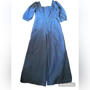 Cute New York and Company Blue Jumpsuit size large